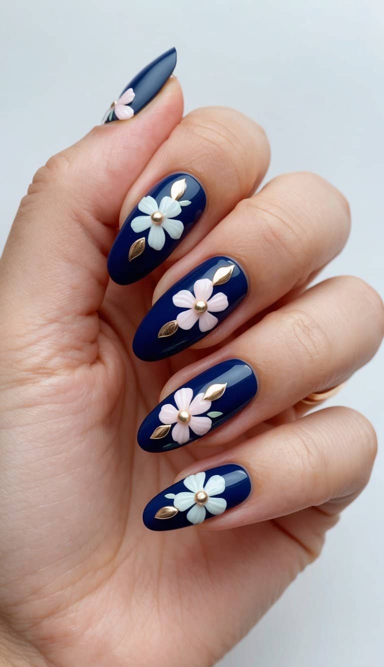 38 Navy Blue Nail Art Ideas for a Sophisticated Manicure - Polish And ...