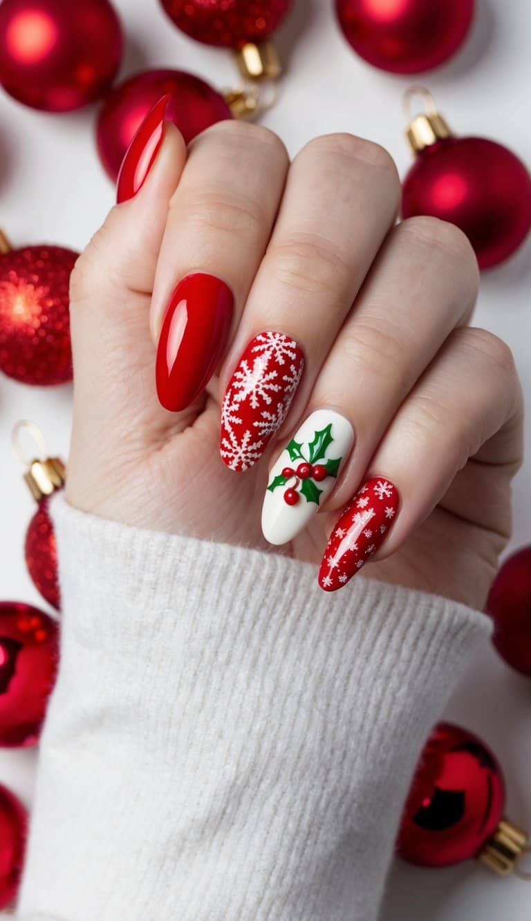 26 Christmas Nail Art Ideas: Festive Designs to Sparkle Up Your Holiday Look