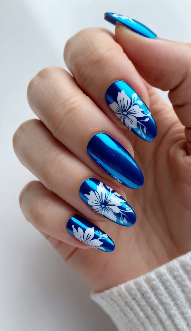 18 Blue Chrome Nail Art Ideas: Dazzling Metallic Designs for a Trendy Look