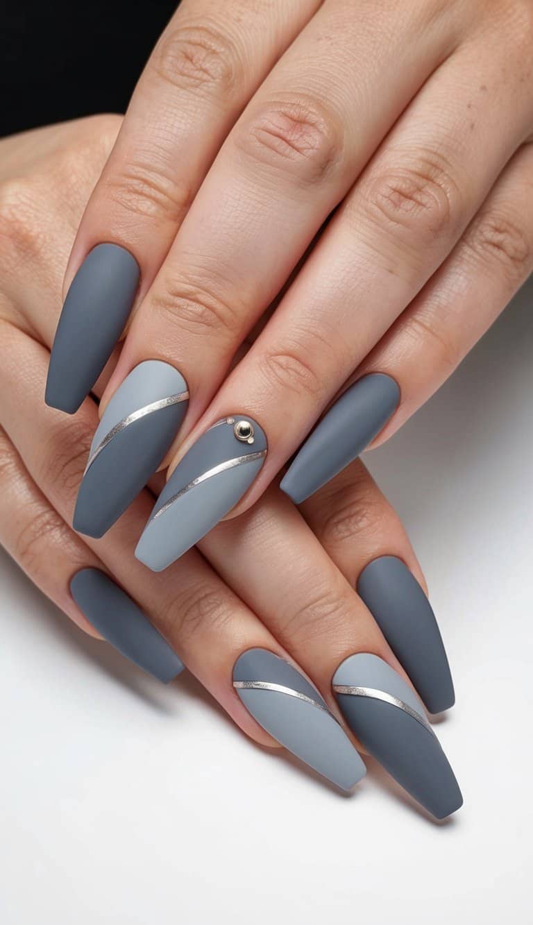 26 Matte Gray Nail Art Ideas: Chic Designs for a Sleek and Modern Manicure