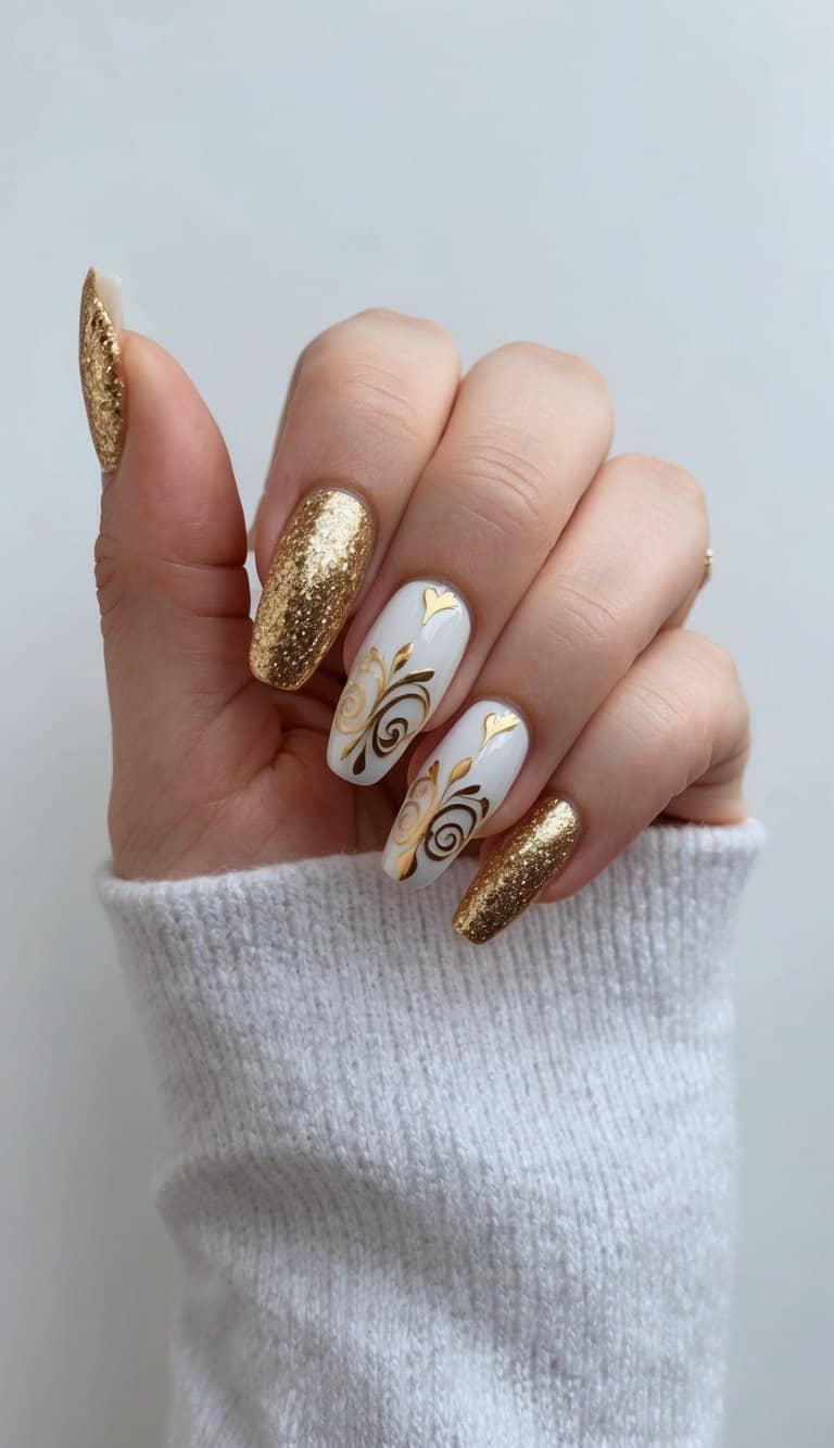 32 White and Gold Nail Art Ideas: Dazzling Designs for Every Occasion