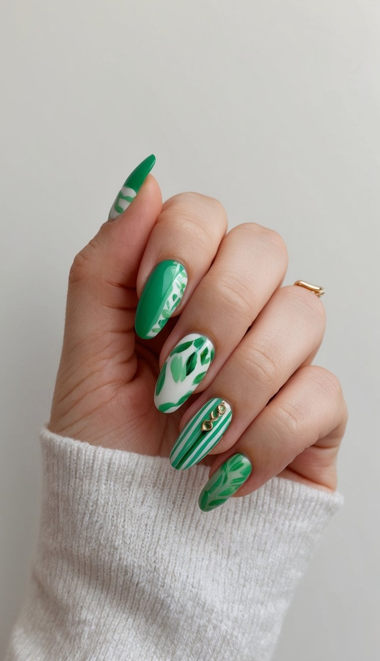 13 Refreshing Green Nail Art Ideas That’ll Liven Up Your Manicure