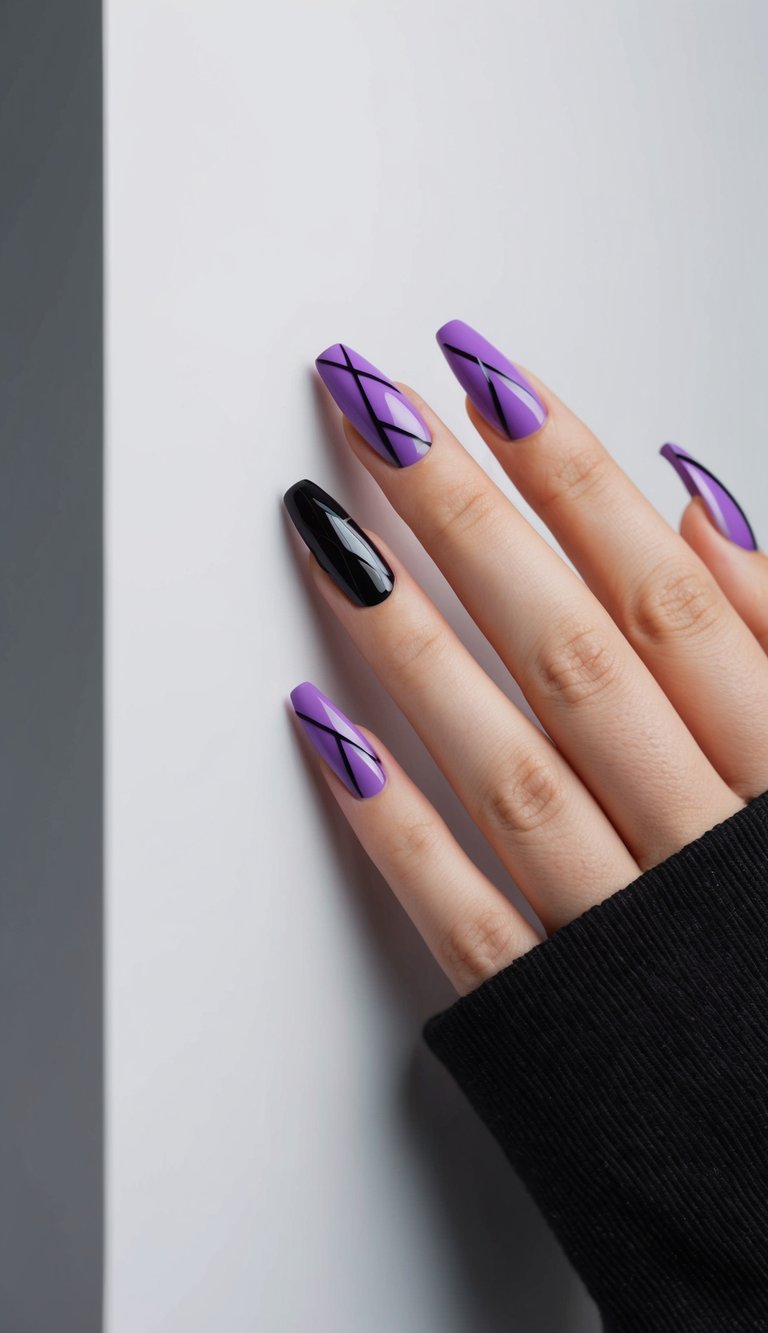 21 Purple and Black Nail Art Ideas: Stylish Designs for Your Edgy Manicure