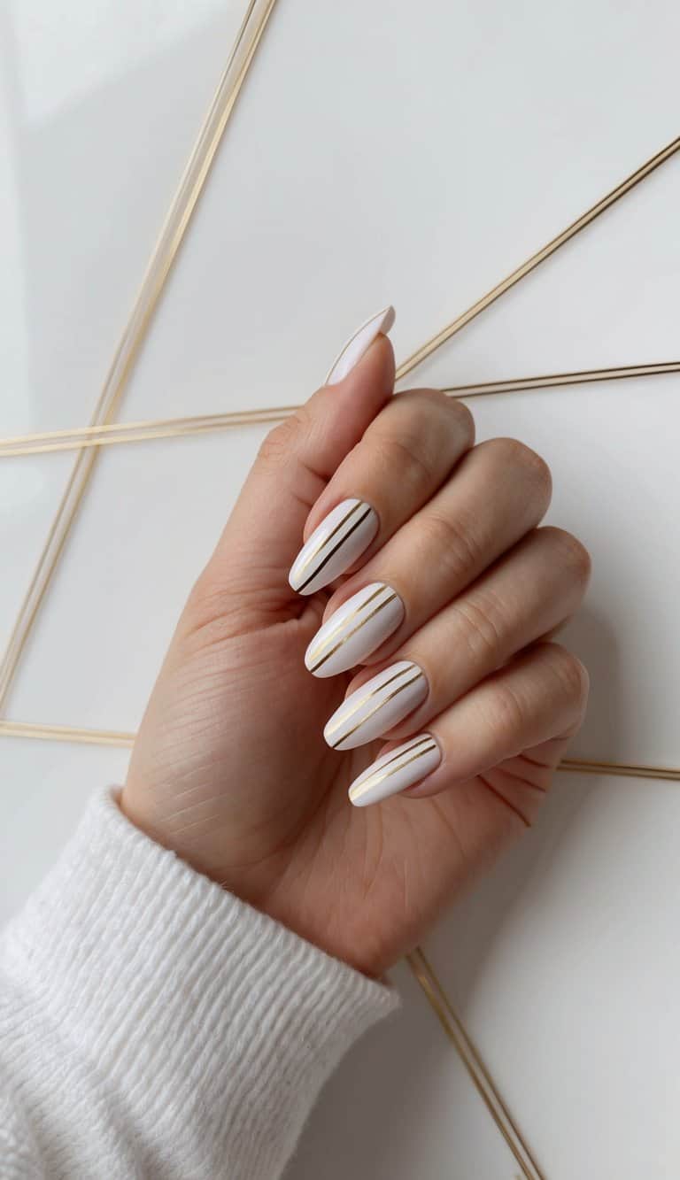 26 White and Gold Nail Art Ideas for Spring: Your Guide to Elegant Manicures for the season
