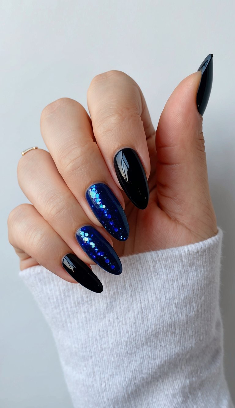 26 Black and Blue Nail Art Ideas: Stunning Designs for a Bold, Dramatic Manicure