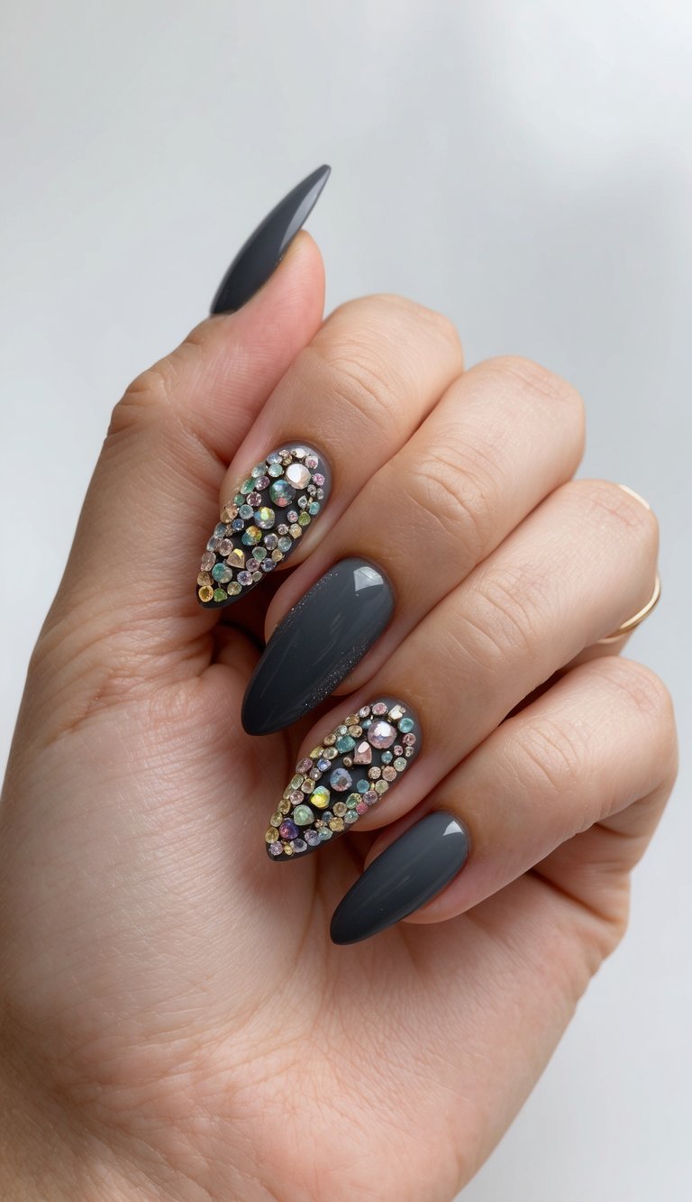 23 Charcoal Gray Nail Art Ideas: Edgy and Modern Manicure Inspiration