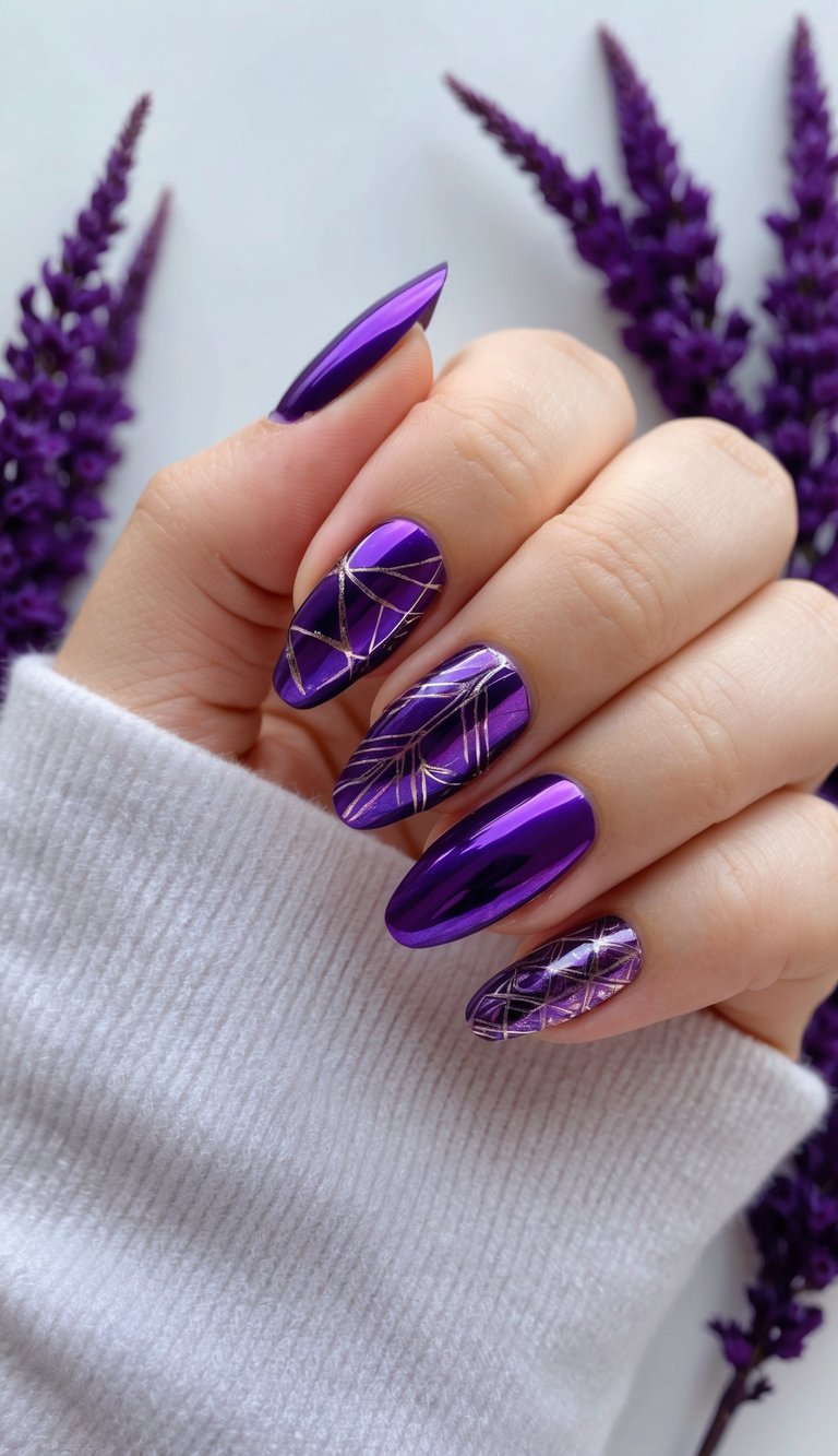 26 Purple Chrome Nail Art Ideas: Dazzling Metallic Manicures to Elevate Your Style