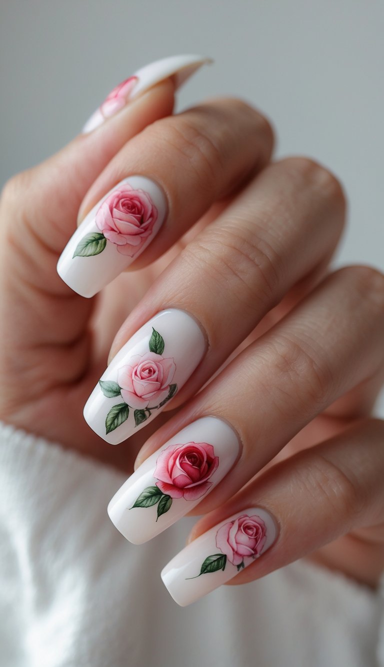 15 Chic Rose Nail Art Ideas to Add a Touch of Floral Charm