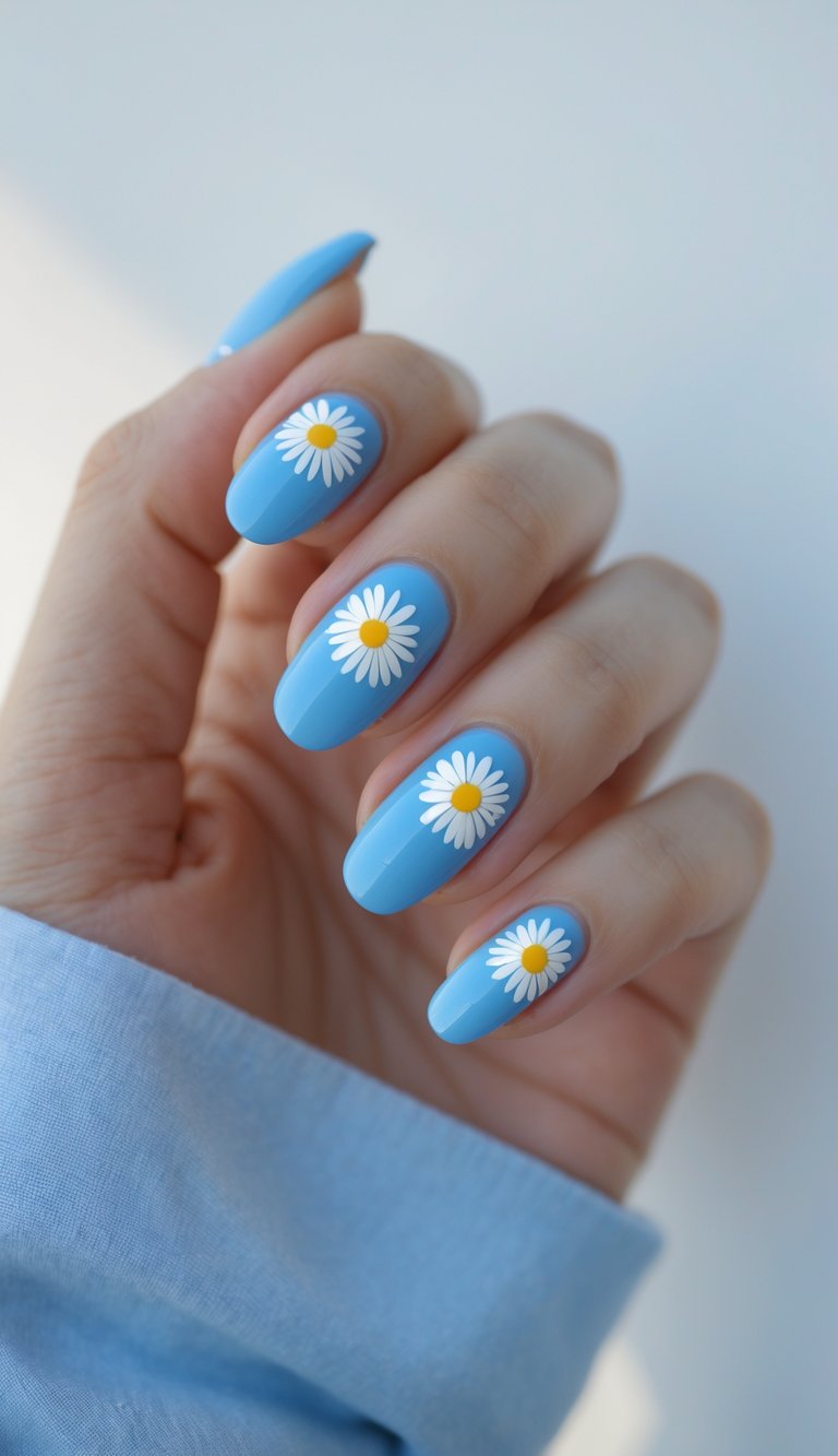 15 Sky Blue Nail Art Ideas for a Fresh and Pretty Look